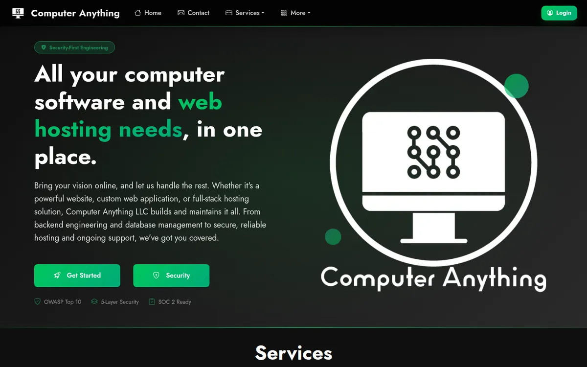 Computer Anything home page